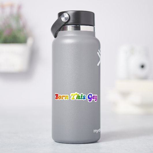 Born This Gay - Bold Rainbow LGBTQ+ Pride Sticker (HydroFlask)