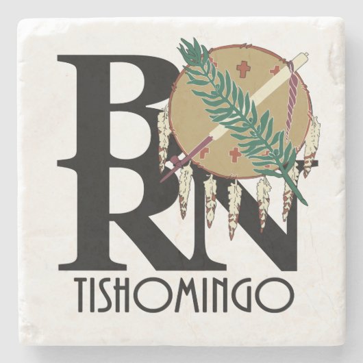 BORN Tishomingo, OK Stenen Onderzetter (Voorkant)