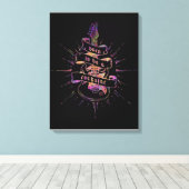 Born to be a Rock Star Canvas Afdruk (Insitu (Houten vloer))