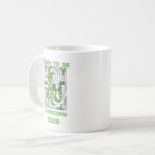 Born to be Capricorn Koffiemok (Voorkant links)