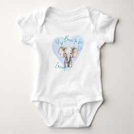 Born to Be Loved – Cute Elephant Baby Bodysuit