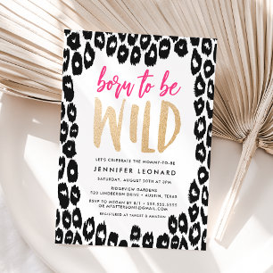 Born to Be Wild Baby Shower Kaart