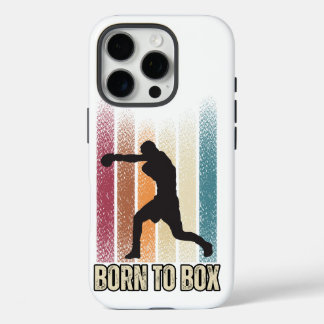 "Born to Box" Retro Boxing Art iPhone 16 Pro Hoesje