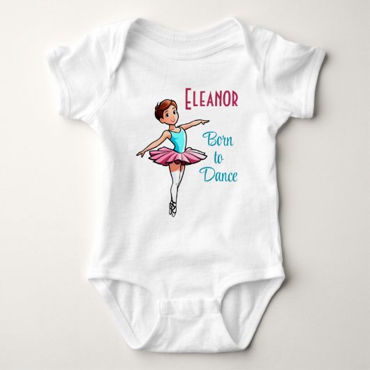 Born to Dance Custom Name Romper (Voorkant)