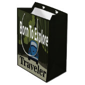 Born To Explore Road Trip Medium Cadeauzakje (Achterkant Gekanteld)