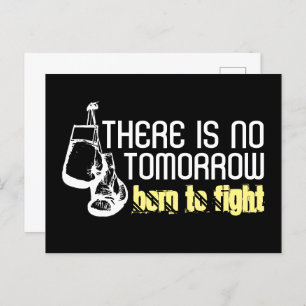 Born to Fight, knuppende handschoenen Briefkaart