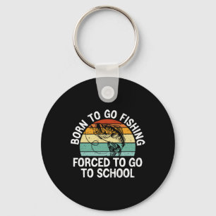 Born to go Gevist school grappig Vissen boy Sleutelhanger