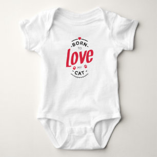 born to love my cat romper