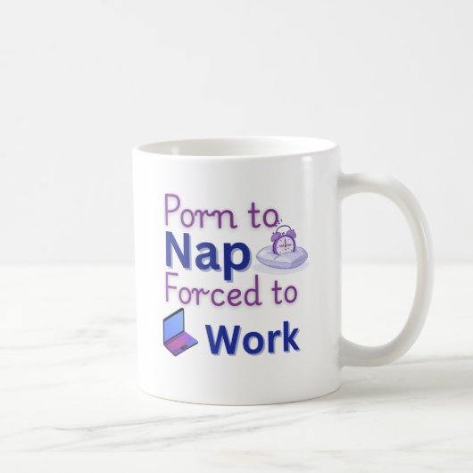 Born to Nap – Funny Work Giftful Humor Koffiemok (Rechts)