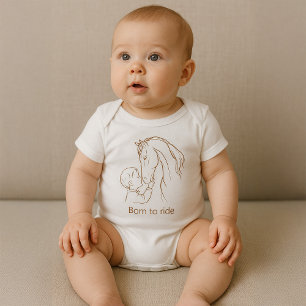 "Born to Ride" Baby Paard Bodysuit Ruitersport