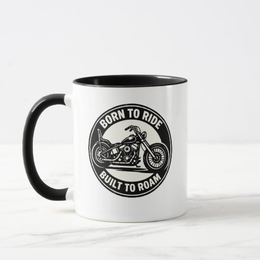 Born to Ride Built to Roam Chopper Mug (Gauche)