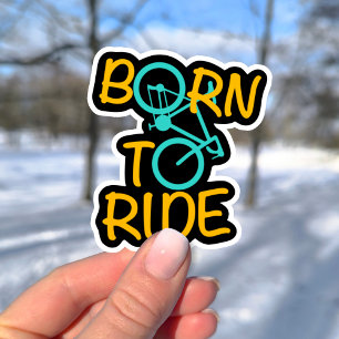 Born to Ride – Fietsgrafisch voor fietsliefhebbers Sticker