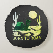 Born to Roam Rond Kussen (Voorkant)