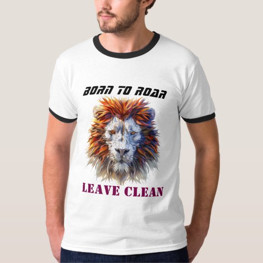 Born to Roar – Lion Face T-shirt (Voorkant)