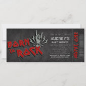 Born to Rock - Boy Baby shower Ticket Invitation (Devant)