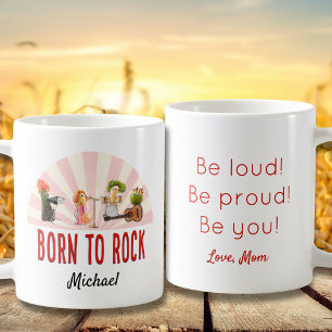 Born to Rock - Grappig gepersonaliseerd veggie Kin Koffiemok