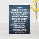 Born to Run - Workout Motivatie Kaart (Gele Bloem)