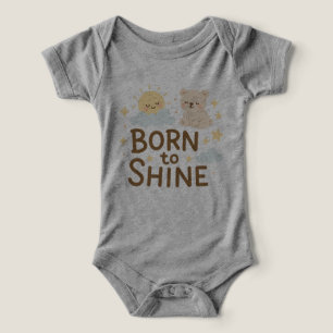 Born to Shine - Baby Sun & Cloud T-Shirt Design