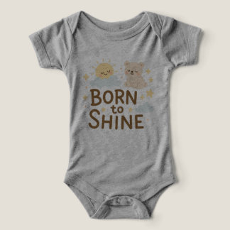 Born to Shine - Baby Sun & Cloud T-Shirt Design