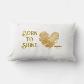 Born to Shine Witte Kussenhoes Kussen (Voorkant)