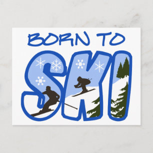 Born to Ski Briefkaart