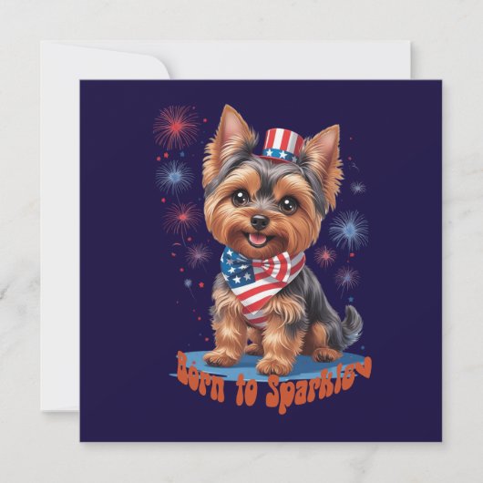 Born to Sparkle - Schattigee 4th of July Platte Ka (Voorkant)