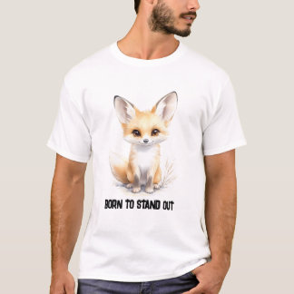 "Born to Stand Out" T-shirt met elegant hekwerk