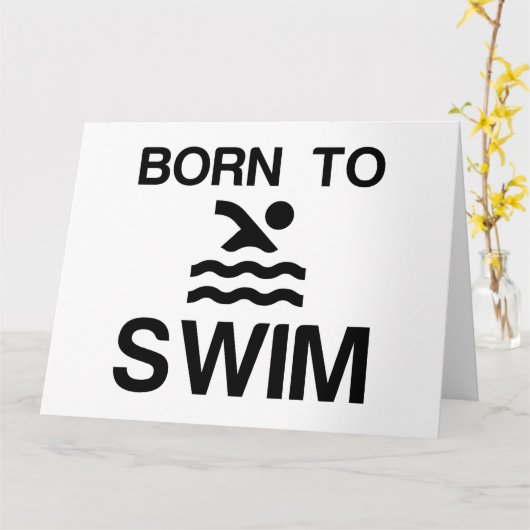 BORN TO SWIM KAART (Gele Bloem)