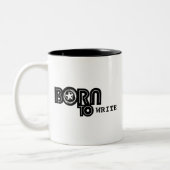 Born to Write - mug Tweekleurige Koffiemok (Links)