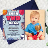 Born Two Ball Uitnodiging met Foto