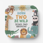 Born Two Be Wild Blue Papieren Bordje (Voorkant)