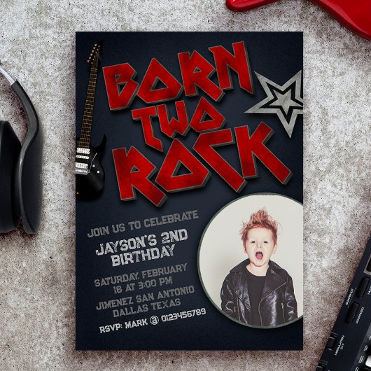 Born Two Rock - 2e Invitation anniversaire avec ph
