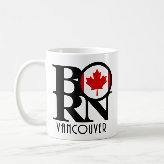 BORN Vancouver (Canadese vlag) 11oz Koffiemok (Links)