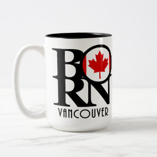 BORN Vancouver (Canadese vlag) 15oz Tweekleurige Koffiemok