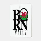 BORN Wales Metalen Ornament (Voorkant links)
