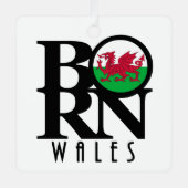 BORN Wales Metalen Ornament (Voorkant)