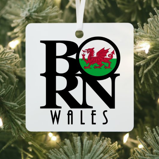 BORN Wales Metalen Ornament (Insitu)