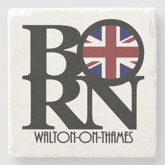 BORN Walton-OnThames Stenen Onderzetter (Voorkant)