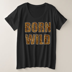 Born wild cheetah Dierenvriend cadeau Grote Maat T-shirt
