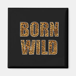 born wild cheetah tiger liger animal print leopard magneet