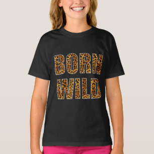 born wild cheetah tiger liger animal print leopard t-shirt
