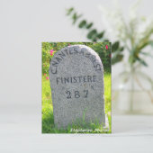 Borne kilométrique BRETAGNE FRANKRIJK Briefkaart (Staand voorkant)