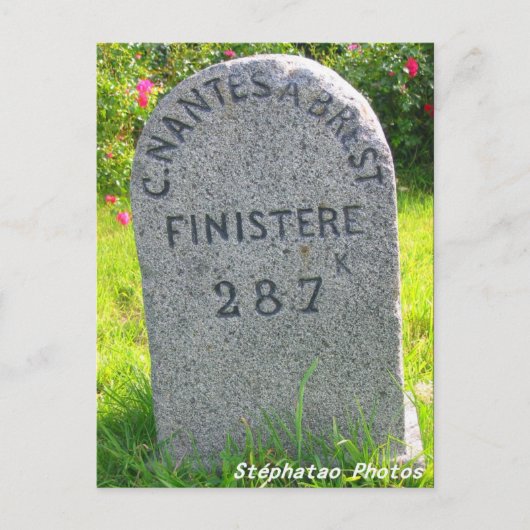 Borne kilométrique BRETAGNE FRANKRIJK Briefkaart (Voorkant)