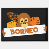 Borneo Cute Orangutan Magnet (Recto)