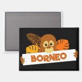 Borneo Cute Orangutan Magnet (Recto/Verso)