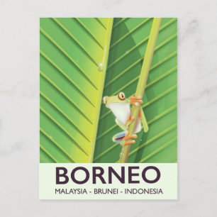 Borneo Poison-kikkervisposter Briefkaart
