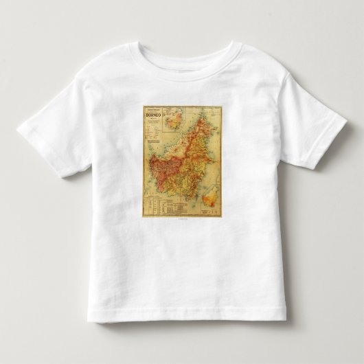 BorneoPanoramic MapBorneo Kinder Shirts (Voorkant)