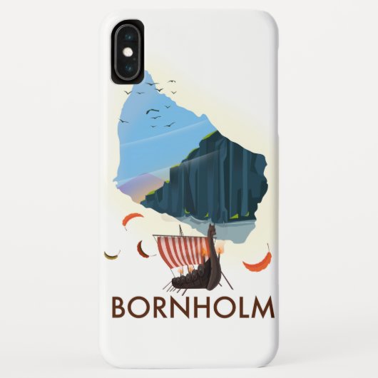 Bornholm eiland Viking kaart Case-Mate iPhone Case (Achterkant)