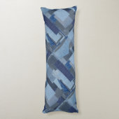 Boro Boro Blue Jean Patchwork Denim Shibori Lichaamskussen (Achterkant (Verticaal))