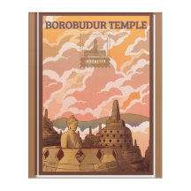 Borobudur Tempel Acryl Muurkunst